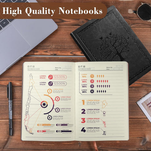 Leather Journal Notebook,300 Pages Hope Tree Softcover Lined Notebook for Women Men,300 Travel,Business,Work,Office,School Note Taking,5.7'' X 8.3...