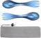 2 in 1 Titanium Spoon and Fork Combo Backpacking Utensils Lightweight Eco-Friendly Spork for Camping Backpacking Hiking Travel etc (2 Pack)...