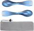 2 in 1 Titanium Spoon and Fork Combo Backpacking Utensils Lightweight Eco-Friendly Spork for Camping Backpacking Hiking Travel etc (2 Pack)...