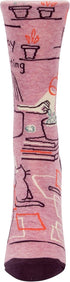 Blue Q Women's Funny Crew Socks ~ Go Away, I'm Introverting. (fit shoe size 5-10)...