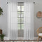 Clean Window Crushed Texture Allergy/Pet Friendly Anti-Dust Sheer Curtain Panel, 52" W x 96" L, White...