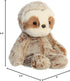 Aurora® Snuggly Sweet & Softer™ Sloth Stuffed Animal - Comforting Companion - Imaginative Play - Brown 9 Inches...