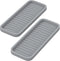 ZAPPOWARE Silicone Kitchen Sink Caddy Sponge Holder 9x3.5 (2-pack) Gray - Bathroom Vanity Tray Organizer, Kitchen Soap Tray for Dish Scrubber, Soa...