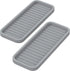 ZAPPOWARE Silicone Kitchen Sink Caddy Sponge Holder 9x3.5 (2-pack) Gray - Bathroom Vanity Tray Organizer, Kitchen Soap Tray for Dish Scrubber, Soa...