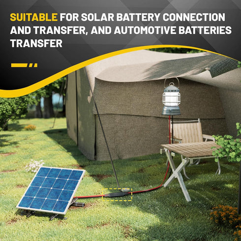 Oyviny 5PCS SAE Connector 12AWG 1 Feet SAE Extension Cable for Solar Panel Motorcycles Cars Charger Trolling Motor 2 Pin Single Plug Quick Connect...