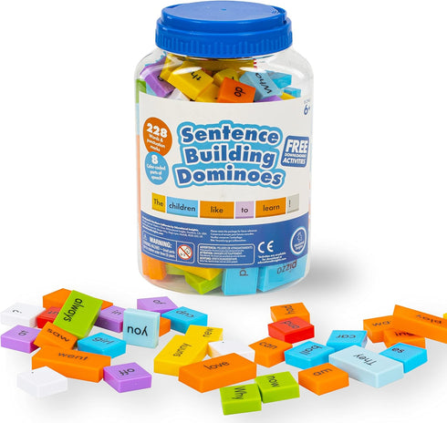 Educational Insights Sentence Building Dominoes, Learn to Write Manipulatives for Classroom & Home, Set of 114 Double-Sided Dominoes, Ages 6+...