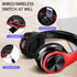 Bluetooth Over Ear Headphones, Colorful LED Lights Deep Bass Headphones with Microphone, Lightweight Wired and Wireless Foldable HiFi Stereo Headp...