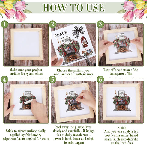 9 Sheets Highland Cow Rub on Transfers Sunflower Cow Pattern Transfer Stickers Cute Animal Floral Furniture Decals for Home Office Paper Wood DIY ...