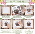 9 Sheets Highland Cow Rub on Transfers Sunflower Cow Pattern Transfer Stickers Cute Animal Floral Furniture Decals for Home Office Paper Wood DIY ...