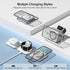 UCOMX 3 in 1 Charging Station for Multple Devices,Foldable 3 in 1 Wireless Charger for Travel,Nano Wireless Charging Station for iPhone 15 14 13 1...