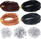 Leather Cord for Jewelry Making Kit, 24 Meters 2 mm Wide Leather Cord Leather Jewelry Rope and 250 Pieces Jewelry Findings Necklace Bracelets Craf...