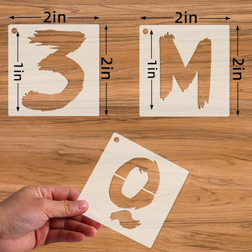 36Pcs Letter Stencils for Painting, Reusable Numbers & Alphabet Stencils,Spray Painting Stencils,Letter Stencils for Wood,Wall,Fabric,Rock,Chalkbo...