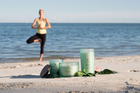 Chesapeake Bay Balance + Harmony Scented Candle Water Lily Pear Fragrance 50 Hours Burn Time Warm & Decorative Soy Wax Blend...