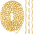 ANCIRS 12 Feet Gold Plated Paperclip Chain for DIY Jewelry Making, 4mm Oval 14K Gold Plated Brass Necklace Paperclip Cable Chain Link for Necklace...
