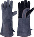 Animal Handling Gloves,Snake Handling Gloves Bite Proof,Reinforced Leather,Multipurpose Pet Glove for Cat Bird Snake Parrot Lizard Wild Animals Re...