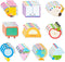 30 Pack Teacher Sticky Notes - Teacher Notepads Book Pencil Ruler Shaped Set Self Sticky Writing Memo Pads Page Marker for Teacher Appreciation Gi...