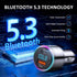 LENCENT Bluetooth 5.3 FM Transmitter,Full Metal Bluetooth car Adapter with PD 20W & QC3.0 Fast Charger,Hi-Fi Music/Clear Calling car FM Bluetooth ...