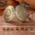 Mini DND Dice Set Steampunk Dragon Bronze Pocket Watch Shell Case, 7pcs Polyhedral Metal D&D Dice Set, DND Gifts with Gift Box for Men Player, Rol...