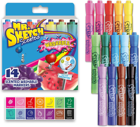 Mr. Sketch® Scented Markers Chisel Point Assorted Pack Of 14...