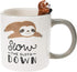 Pavilion Gift Company Slow The Sloth Down - Sloth Gray 17oz Dolomite Coffee Cup Mug...