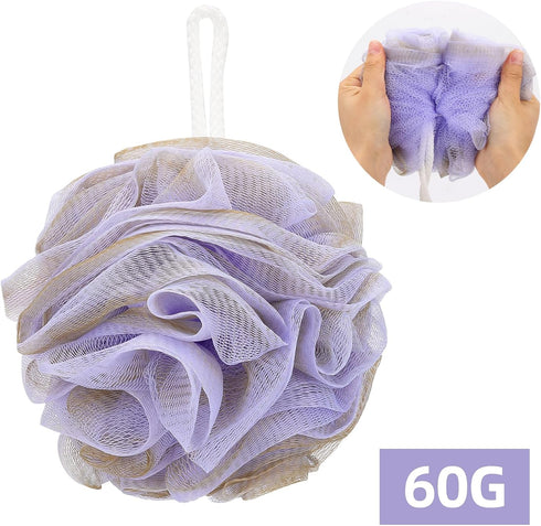 Tbestmax 4 Pack Bath Sponge Pouf Shower Loofah Body Scrubber Exfoliator, 60g/Piece - 4 Colors...