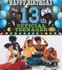 13th Video Game Happy Birthday Decorations Backdrop Banner, 13th Official Teenager Birthday Party Decorations Photo Background 13th Backdrop for B...