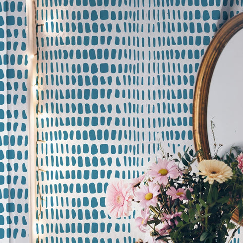 FINGERINSPIRE Geometric Spots Painting Stencil 11.7x8.3 inch Large Plastic Crocodile Skin Stencils Irregular Square Shape Art Craft Stencil Stone ...