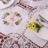 Handmade Crochet Cotton Lace Table Runner Dresser Scarf, Ribbon Embroidery (17 x 56 inches)...