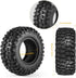 COOWOO 1.0 Inch RC Rubber Tires Upgrade Parts for 1/24 SCX24 and 1/18 TRX-4M RC Crawler Cars - Better Traction, Realistic Look, and Long-Lasting P...