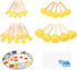 Kare & Kind 30 pcs Round Sponges Brush Set - Painting Tools - for DIY Arts, Crafts, Stencils, Graffiti - Assorted Sizes - Foam Brush and Wooden Ha...