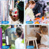 6 Pcs Mop Brush for Acrylic Painting 1 Inch Blending Brush Paint Brushes for Acrylic Painting Oval Mop Acrylic Brush with Wooden Handle for Acryli...
