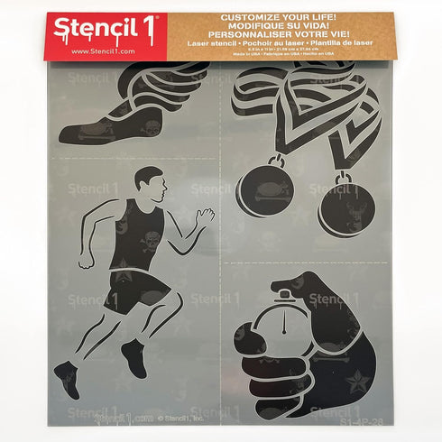 Stencil1 Track 4-Pack Stencil Set - Attractive & Durable Quality Reusable Stencils for Painting - Create Stencil Crafts and Decor - Decor on Walls...