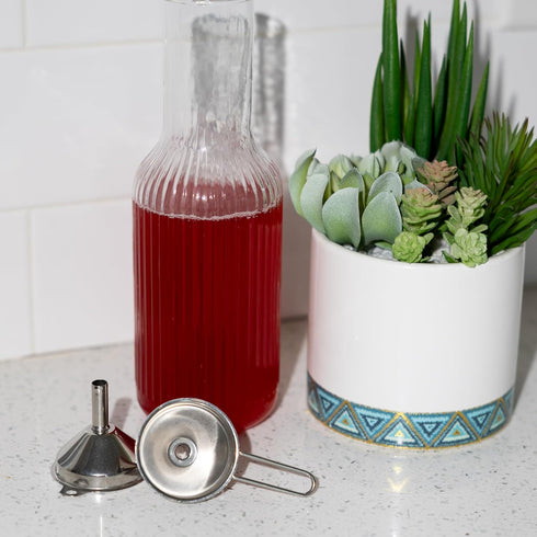 Fox Run Metal Kitchen Funnels, Set of 2 Mini 4" Funnels, Stainless Steel...