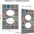 Mandala Tile Outlet Covers Wall Plate Decorative 1 Gang Duplex Light Switch Electrical Receptacle Switchplate Faceplate for Bathroom Bedroom Livin...