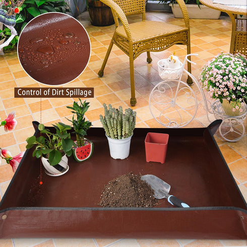 39"x 31" Large Repotting Mat for House Plant Transplanting and Potting Soil Control Portable Gardening Tray Plant Gifts for Plant Lovers...