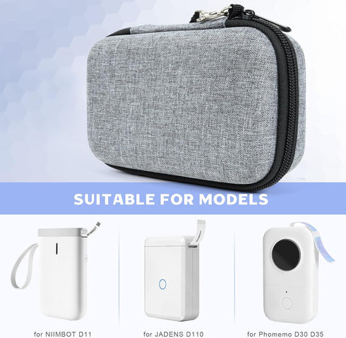 Label Printer Case Compatible for Phomemo D30 D35 D30S D30 Pro Label Maker, Fit for NIIMBOT D11/D110, Fit for JADENS D110, Fits Bluetooth Wireless...