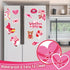Whaline 12Pcs Valentine's Day Refrigerator Magnets Love Heart Cute Pink Gnome Rose Magnetic Stickers Romantic Garage Magnet for Car Mailbox Metal ...