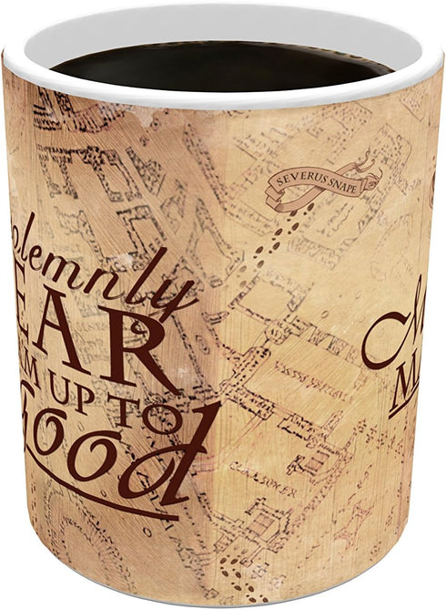 Morphing Mugs Harry Potter - Hogwarts Marauder's Map - I Solemnly Swear - 11 oz Heat Sensitive Mug – Image Revealed With HOT Liquid added! - Offic...