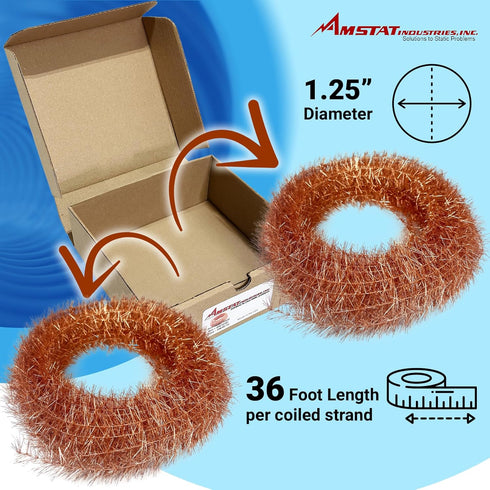 Premium Anti-Static Copper Tinsel - Efficient Static Elimination for Workspace Applications...