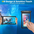 XL Large Waterproof Cell Phone Pouch 2-Pack: Underwater Clear Phone Holder Protector - Universal Water Proof Dry Bag Case with Neck Lanyard for iP...