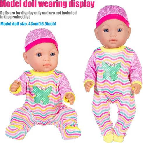 6 Sets Baby Doll Clothes Fancy Outfit Dress Doll Accessories 14-16 Inch Baby Doll Clothes Dresses Outfits Pjs for 43cm New Born Baby Dolls...