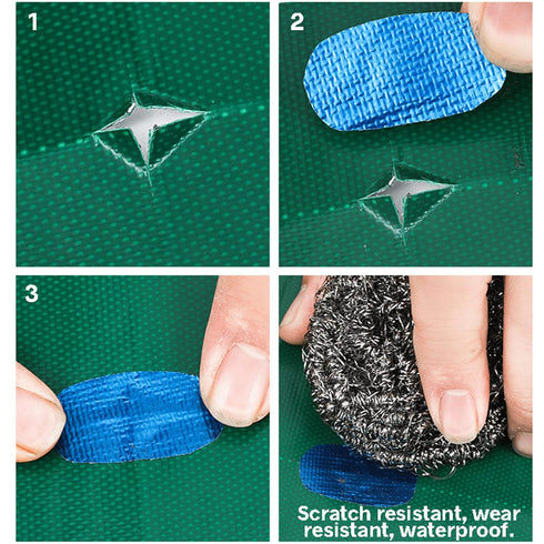 Tarpaulin Repair Tape, 3" x 16.4ft Universal Waterproof RV Awning Repair Tape Tarpaulin and Greenhouse Tent Repair Tape for Crafts, Home Improveme...