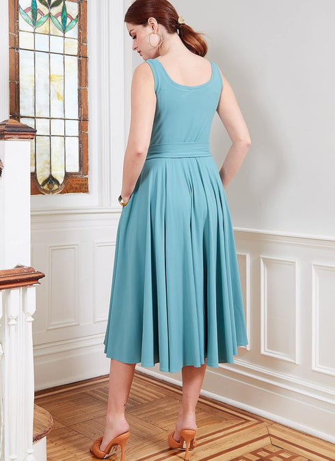 McCall's Misses' Fit and Flare Knit Dress Sewing Pattern Kit, Code M8215, Sizes 26W-28W-30W-32W, Multicolor...