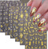 8 Sheets Gold Nail Stickers Flower Nail Decals 3D Self Adhesive Leaf Nail Art Stickers Spring Nail Designs Nail Art Supplies for Women Nail Manicu...