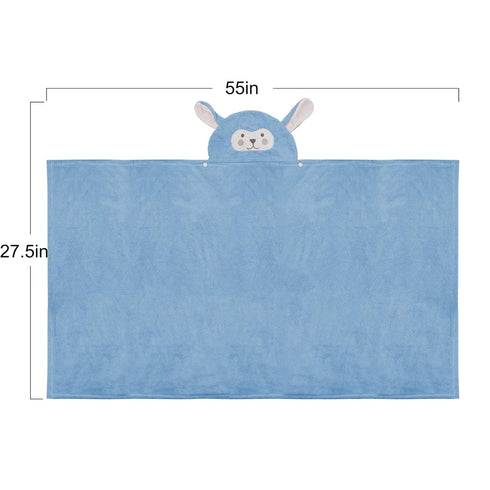 ROMASA Baby Bath Towel Hooded Ultra Soft Towel Highly Absorbent Bathrobe Blanket Toddlers Shower Gifts for Boys Girls-27.5" x 55" (Blue)...