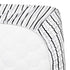 American Baby Company Printed 100% Cotton Knit Fitted Contoured Changing Table Pad Cover - Compatible with Mika Micky Bassinet, Silver Black Strip...