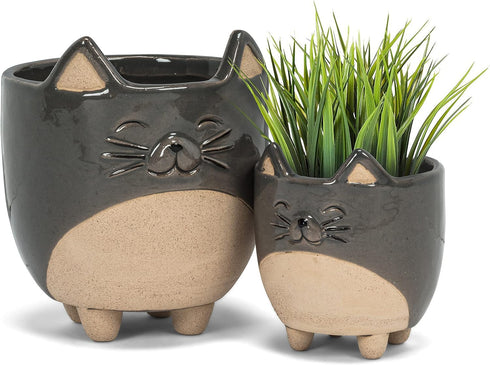 Abbott Collection 27-CRITTER-829-SM Small Cat on Legs Planter, 3" H...