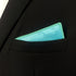S&W SHLAX&WING Mens Tie Colours Necktie Turquoise Solid Colors Matching Pocket Square...