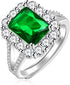 Uloveido Women's Temperament Emerald Cut Cubic Zirconia Ring Open Adjustable Inlaid Rectangular CZ Diamond Rings...