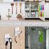 Taiyin 4 Pcs Wall Mount Spray Bottle Hooks Holder Spray Bottle Hanger Adhesive Hook to Create Storage Space Spray Bottle Rack Organizer Hanger for...
